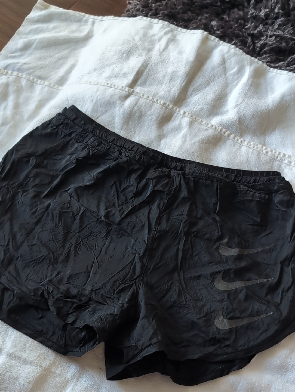 Nike Women’s Black Athletic Running Shorts with Subtle Swoosh
